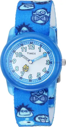 Timex Boys TW7C25700 Time Machines Blue/Monsters Elastic Fabric Strap Watch