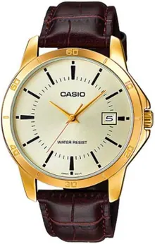 Casio Men's MTP-V004GL-9A Date Quartz Watch with Genuine Leather
