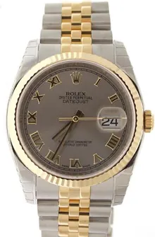 Rolex Datejust 36mm Steel Dial Fluted Watch 116233