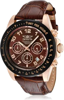 Invicta Men's 10712 Speedway Brown Dial Brown Leather Watch
