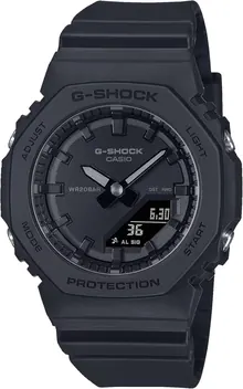 Casio G-Shock Octagonal All Black Analog-Digital Resin Watch GMA-P2100BB-1ACR