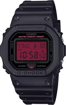 Casio G-Shock Black Resin Red Digital Square Watch DW-5600BBR-1