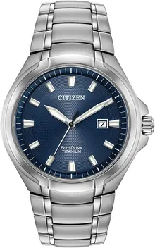 Citizen Men's Eco-Drive Modern Paradigm Watch in Super Titanium, Blue Dial