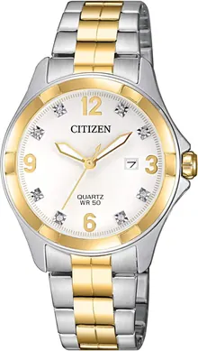 Citizen Quartz Women's Watch, Stainless Steel, Crystal, Two-Tone