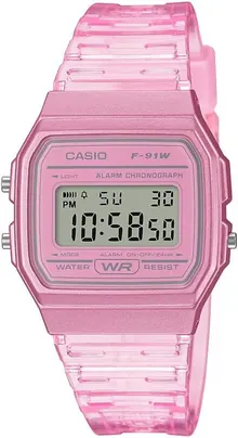 Casio Quartz Watch with Resin Strap, Pink, 20 (Model F-91WS-4CF)