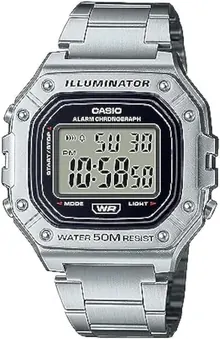 Casio Men's Quartz Sport Watch with Resin Strap, Silver, 28