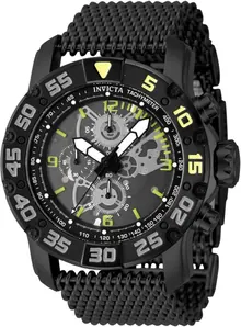 Invicta Racing Men 48mm Stainless Steel Black Dial VD55 Quartz Watch