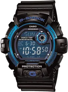 Casio Men's G8900A-1CR G-Shock Black and Blue Resin Digital Sport Watch