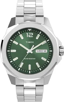 Timex Men's Essex 44mm Watch - Stainless Steel Bracelet Green Dial Silver-Tone Case