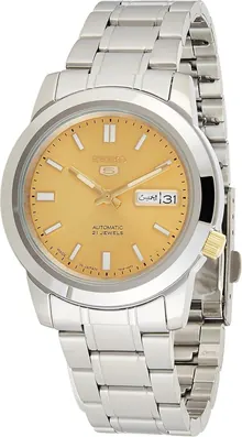 Seiko Series 5 Automatic Gold Dial Men's Watch SNKK13J1