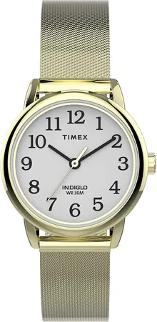 Timex Women's TW2U08000 Easy Reader 25mm Gold-Tone Stainless Steel Mesh Bracelet Watch