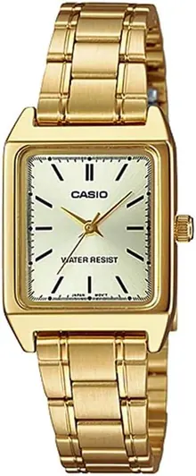Casio LTP-V007G-9E Women's Rectangular Gold Tone Stainless Steel Dress Watch