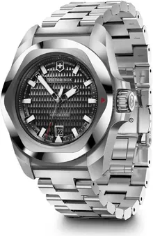 Victorinox I.N.O.X. Automatic Black Dial Stainless Bracelet Watch 41mm - 242019