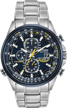 Citizen Men's Eco-Drive Sport Luxury World Chronograph Atomic Time Keeping Watch