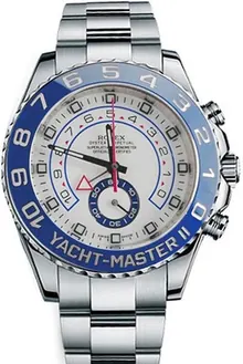 Rolex Yacht Master II 44mm White Dial Stainless Steel Men's Watch 116680