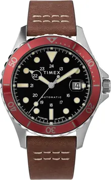 Timex Navi XL 41mm Automatic Red Brown