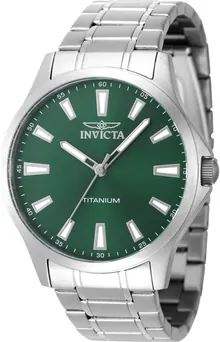 Invicta TI-22 Men's 43mm Titanium Green Dial PC21J Quartz Watch