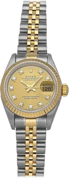 Rolex Datejust Mechanical Champagne Dial Women's Watch 69173 CHP DI Jub (Pre-Owned)