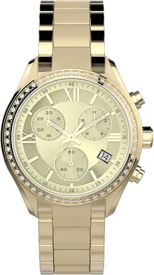 Timex Women's Standard Chronograph 38mm Watch – Gold-Tone Elegance
