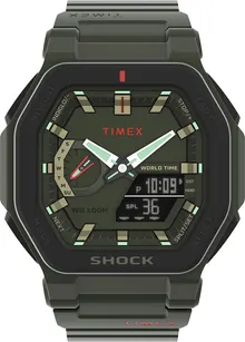 Timex 45 mm Command Encounter Resin Strap Watch Green One Size
