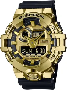 Casio G-Shock GM700G-9A: Rugged Elegance with Gold Ion-Plated Bezel