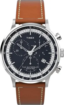Timex Men's Waterbury Classic Chrono 40mm Stainless Steel Quartz Dress Watch