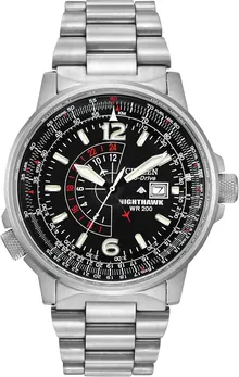 Citizen Men's Eco-Drive Promaster Air Nighthawk Pilot Stainless Steel Watch