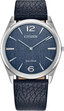 Citizen Unisex Eco-Drive Dress Classic Eco Watch - Blue Leather Strap