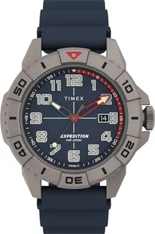 Timex Men's Expedition North Ridge 41mm Watch - Blue Dial Titanium Case Blue Strap