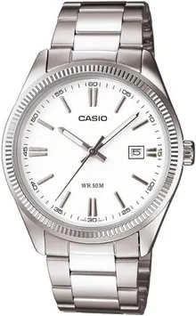Casio S7231425 39mm Infant Watch - White/Grey Bracelet
