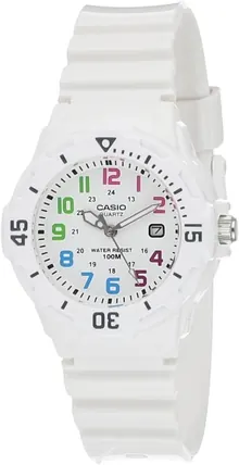 Casio LRW200H-7B Women's Dive Surf Series Sports White Dial White Strap Date Watch