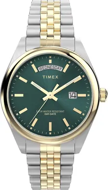 Timex Men's Legacy 41mm Watch - Two-Tone Bracelet Green Dial