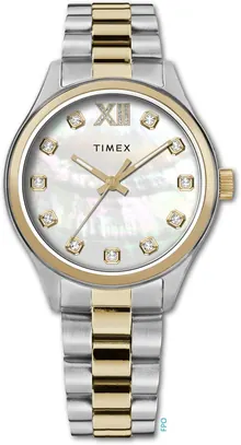 Timex Women's Legacy 34mm Watch - Two-Tone Bracelet Mother of Pearl Dial