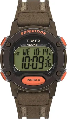 Timex Men's Expedition CAT5 41mm Watch - Brown Strap Digital Dial