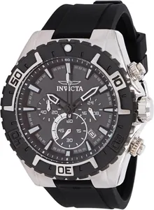 Invicta Aviator Men 49mm Stainless Steel Black Dial VK63A Quartz Watch