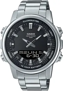 Casio AMW-880D-1A Men's Enticer World Time Telememo Analog Digital Watch