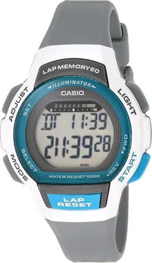 Casio Women's Runner Series Digital Display Quartz Black/White Watch LWS1000H-1AV