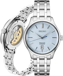 SEIKO SRP53 - Presage Collection: Stone Blue Dial & Stainless Steel Elegance