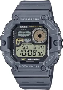 Casio WS-1700H Series Men's Digital Watch - Tide Graph & Moon Phase