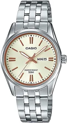 Casio LTP1335D-9AV Women's Standard Dress Analog Stainless Steel Day Date Gold Dial Watch