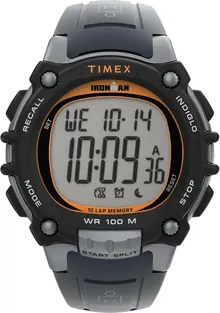 Timex Men's Ironman Triathlon Classic 10 44mm Watch - Gray Strap Digital Dial Gray Case
