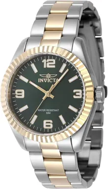 Invicta Women's 47470 Specialty Quartz 3 Hand Green Dial Watch