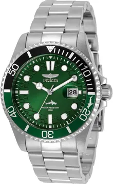 Invicta Pro Diver Men 43mm Stainless Steel Green Dial PC32 Quartz Watch