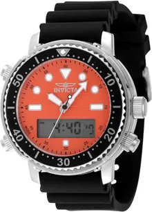 Invicta Pro Diver Men 46.5mm Stainless Steel Orange Dial Electronic Digital Watch