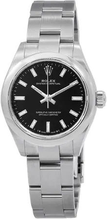 Rolex Oyster Perpetual 28 Automatic Chronometer Black Dial Ladies Watch 276200BKSO