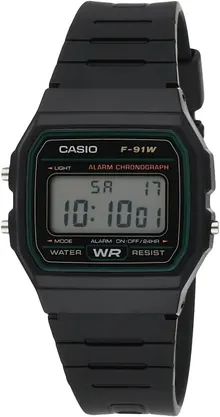 Casio F-91W-3DG Black Watch - Unisex Digital Timepiece