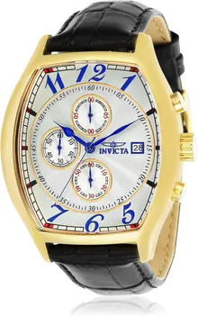 Invicta Men's 14330 Specialty Tonneau Watch with 3 Textured Leather Strap Set