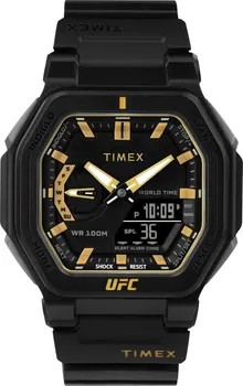 Timex x UFC Colossus Ana-Digi 45mm Black Gold Men's Watch