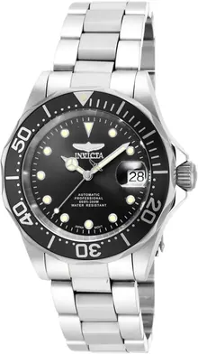 Invicta Men's 17039 Pro Diver Automatic 3 Hand Black Dial Watch