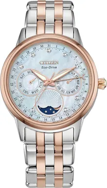 Citizen Eco-Drive AVATAR Pandora Watch in Stainless Steel with Brown Leather Strap